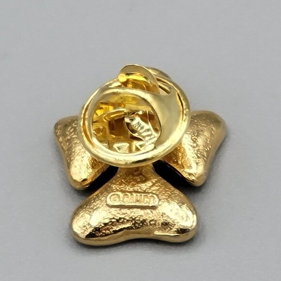 Mini CAMCO Hat Lapel Pin Angel With Heart Halo Gold Tone Enameled Vintage - Picture 4 of 6